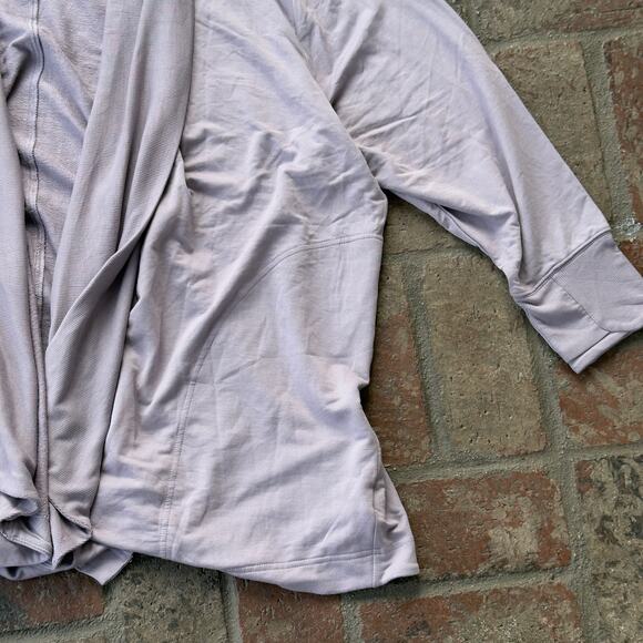 Athleta Lavender Sweater Cardigan Drape Long Sleeve Cozy Fall Spring Size 3X - Picture 5 of 8